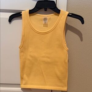 Aritzia Sunday Best Women's Ribbed Tank Top in Yellow